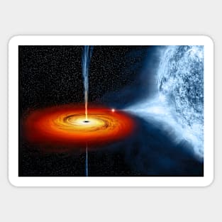 Cygnus X-1 black hole, illustration (C038/9800) Sticker